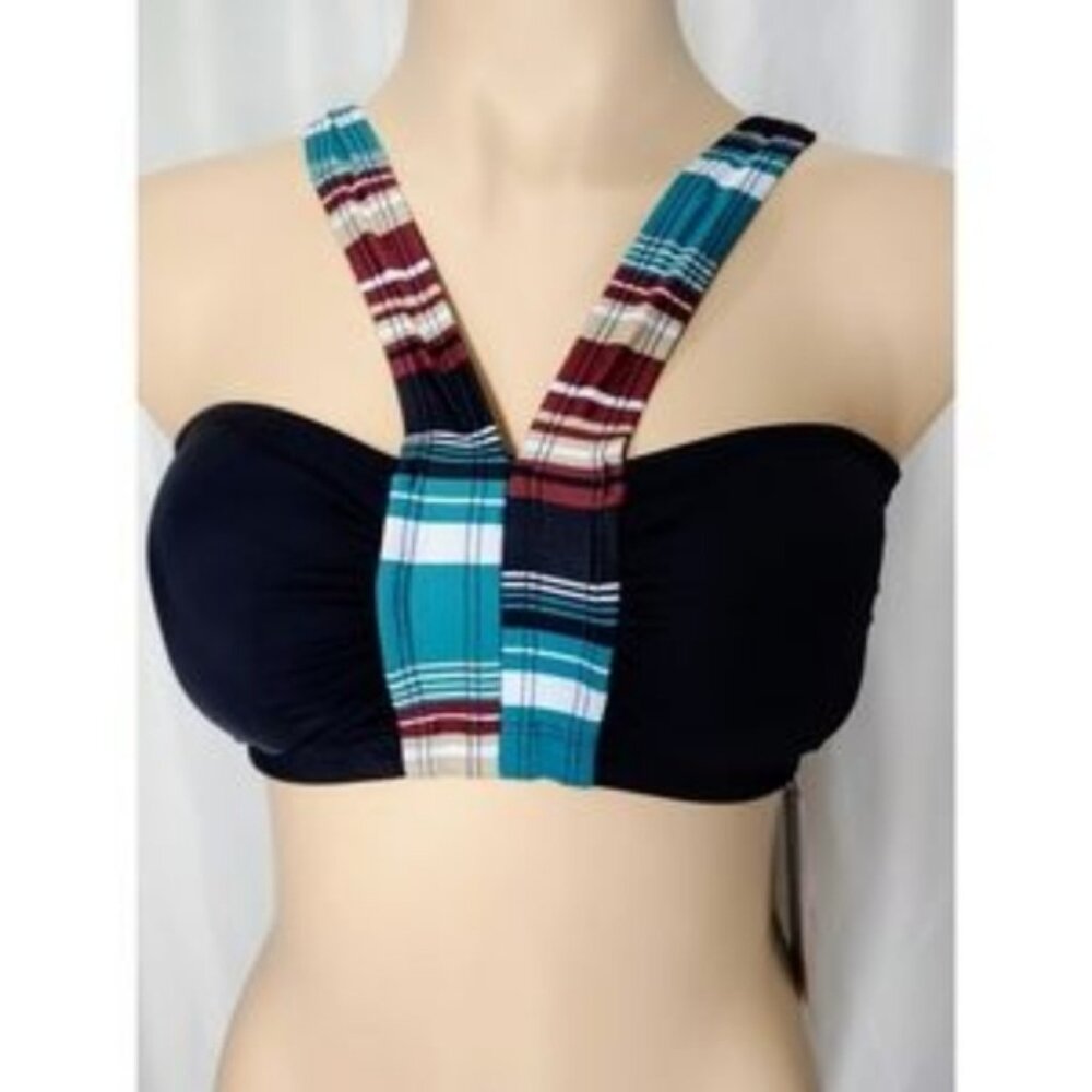 New Coastal Blue Adjustable Bikini Top Removable Pads